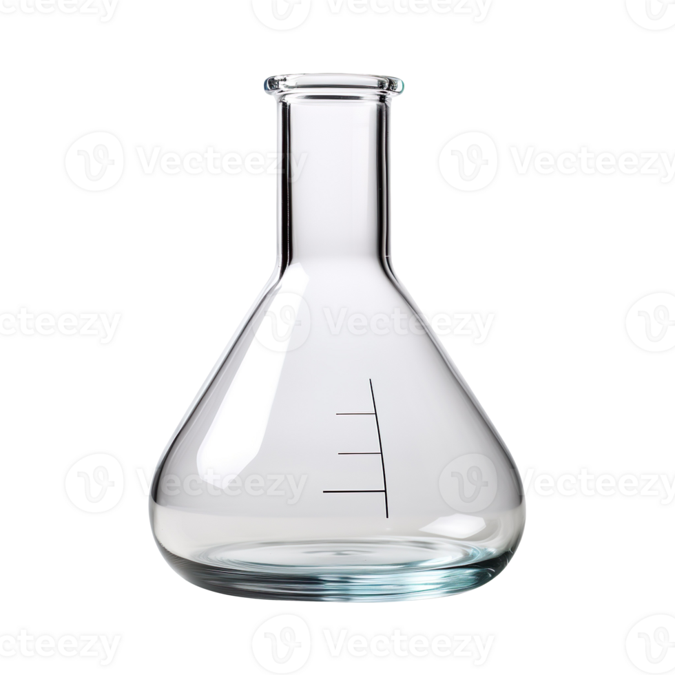 Empty chemical flask isolated on transparent background png