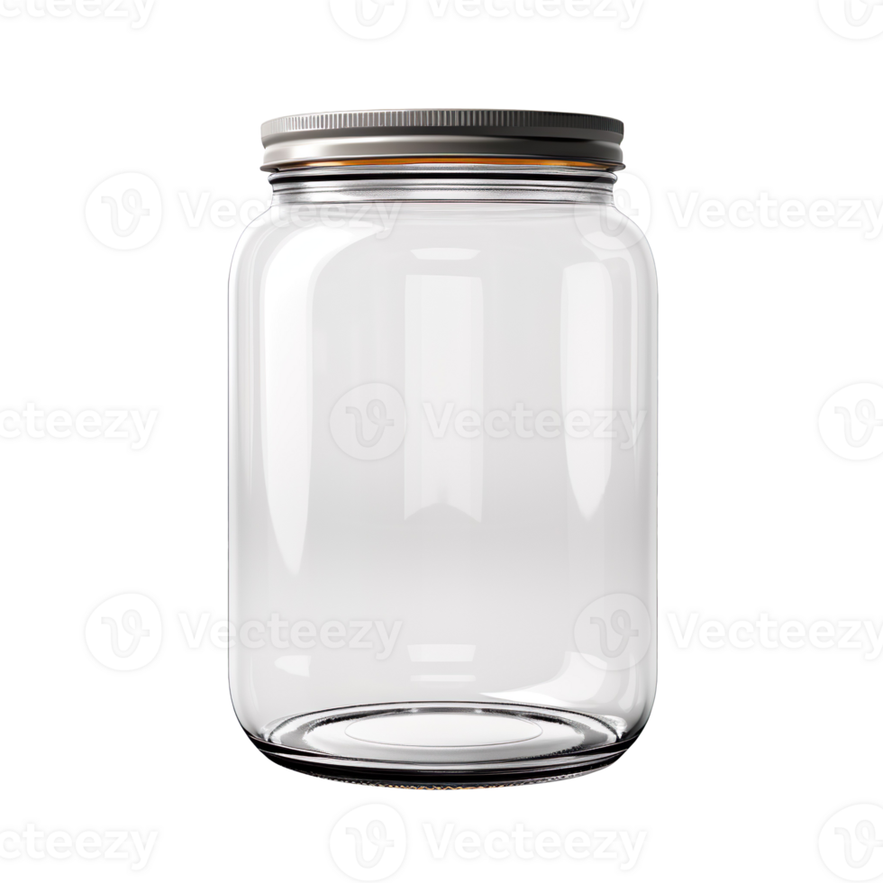 Empty blank white jar isolated on transparent background png
