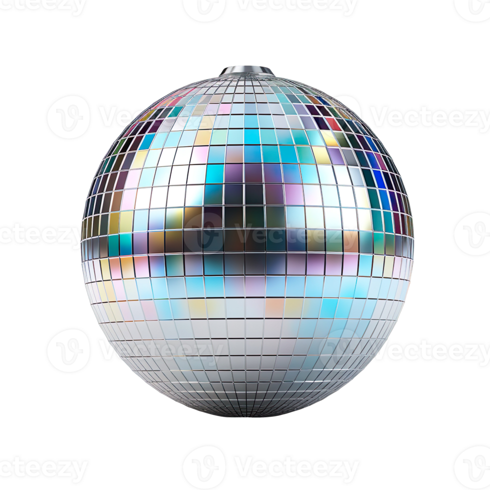 Disco ball isolated on transparent background png