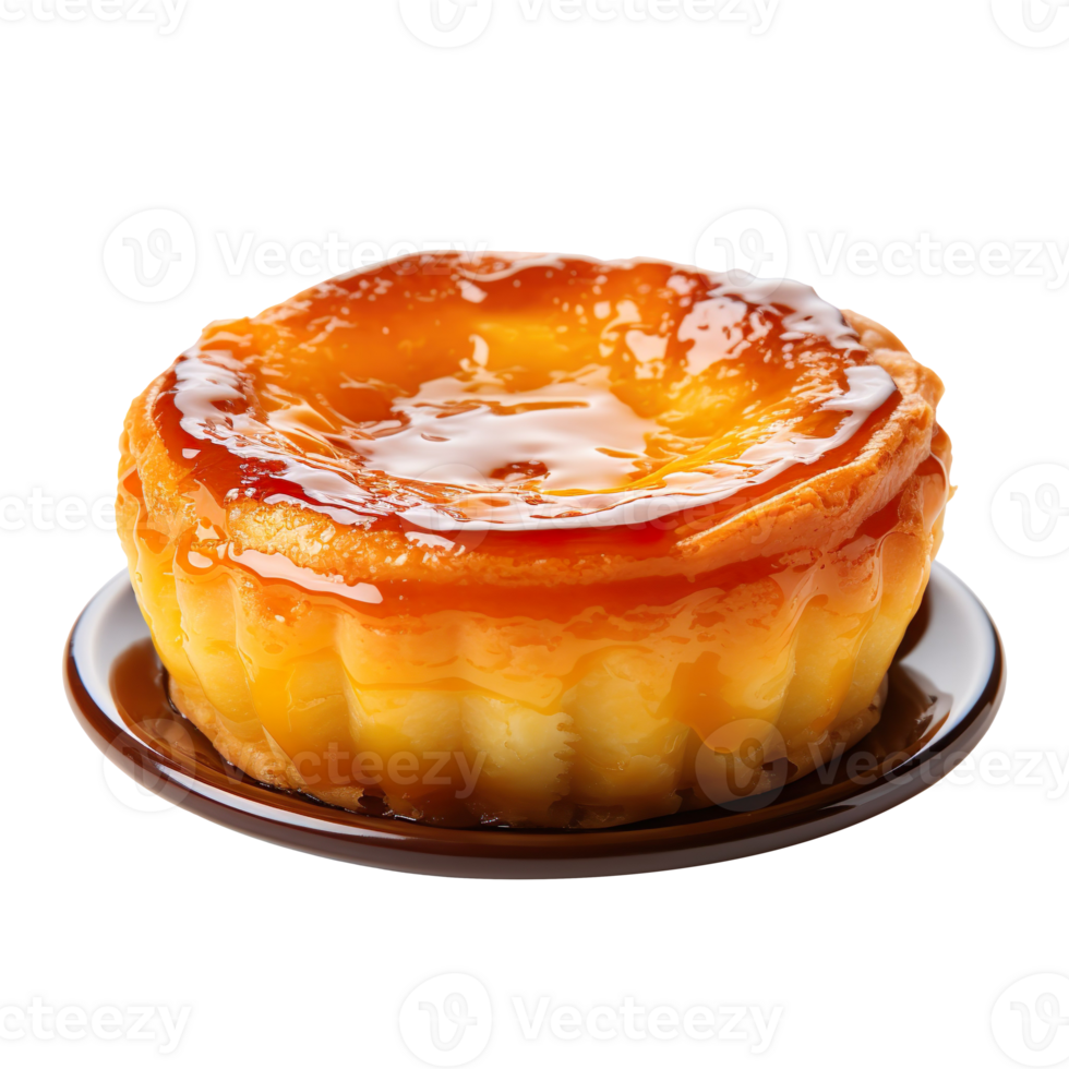 Egg tart isolated on transparent background png
