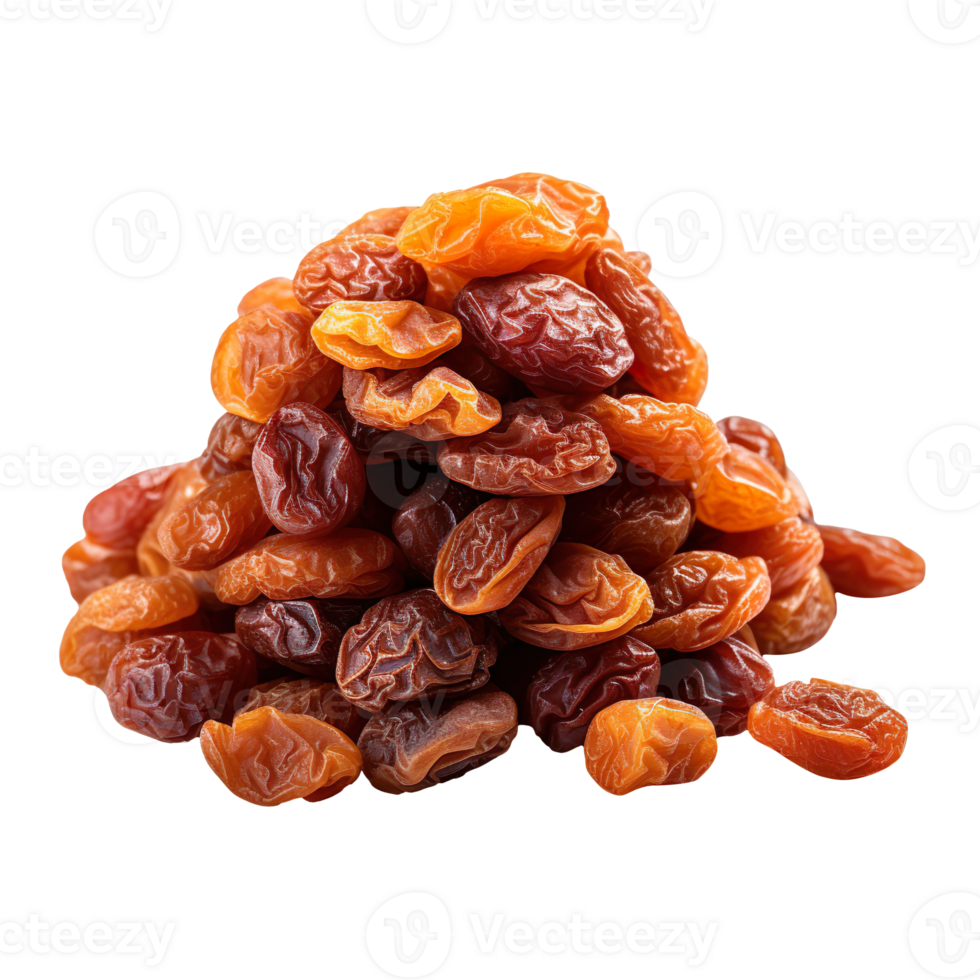 Dried raisins isolated on transparent background png