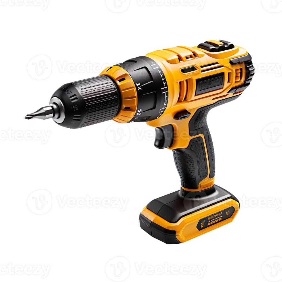 Electric drill isolated on transparent background png