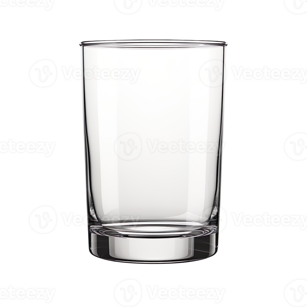 Empty drinking glass isolated on transparent background png