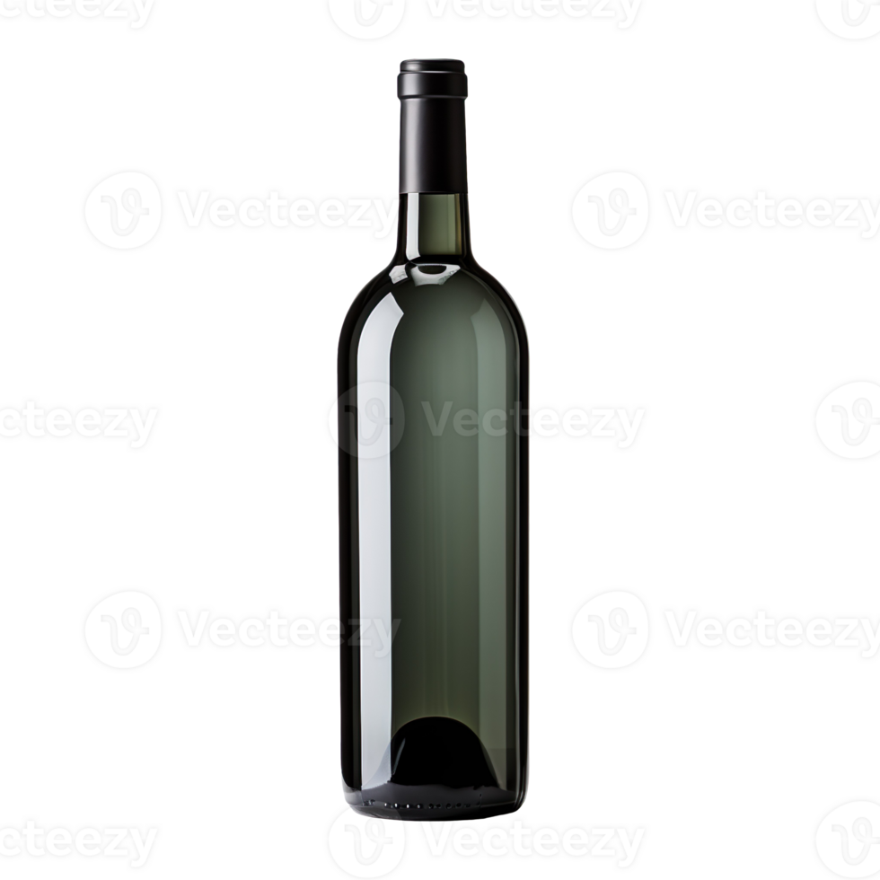 empty wine bottle isolated on transparent background png