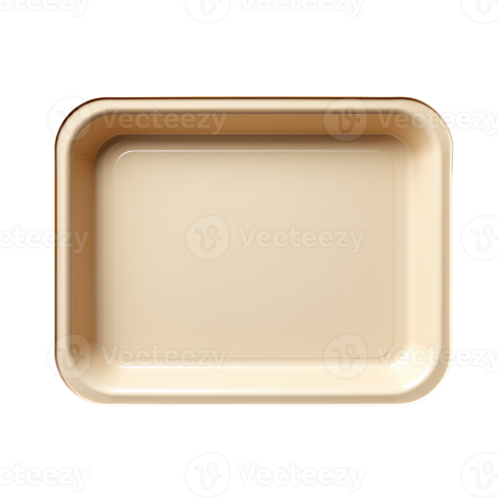 Empty paper food tray isolated on transparent background png