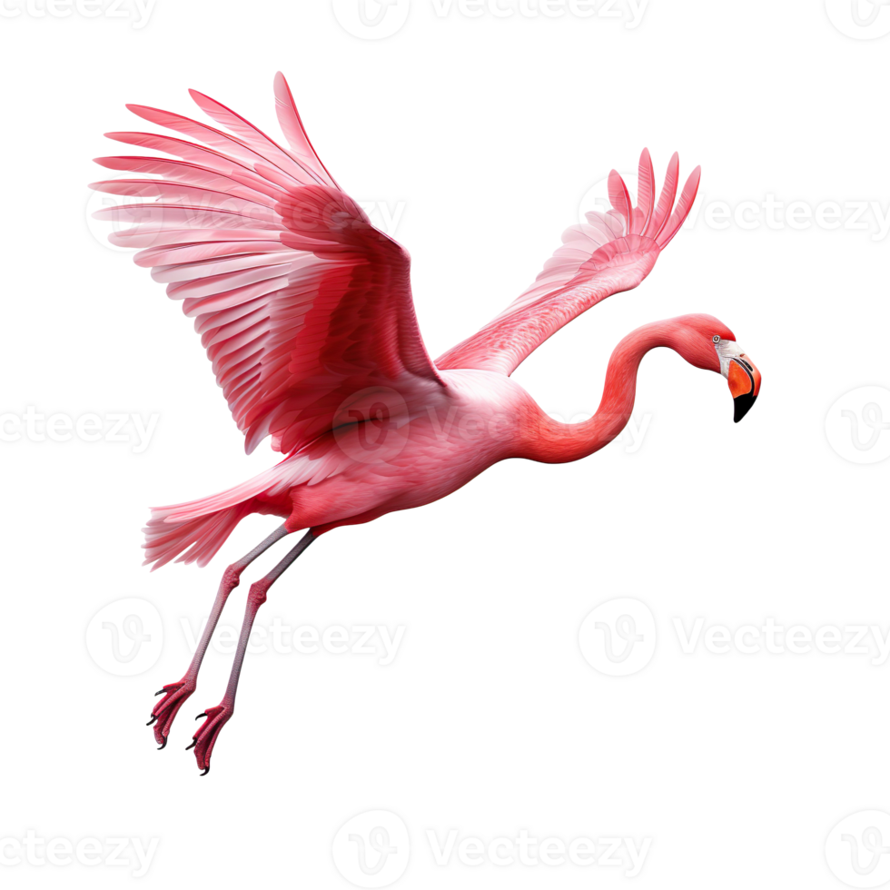 Flamingo Flying isolated on transparent background png