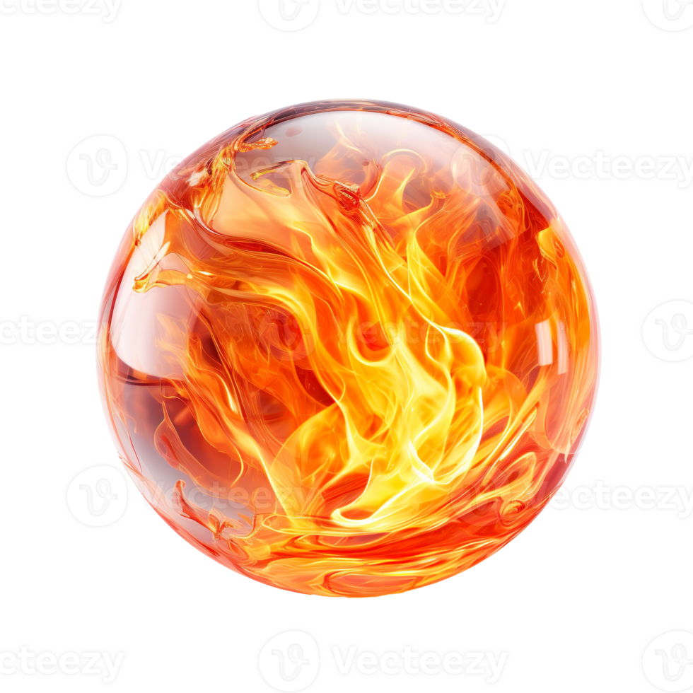 Fire Ball isolated on transparent background png