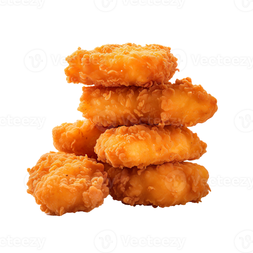 Fried chicken nugget isolated on transparent background png