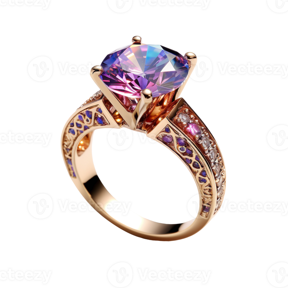 Gem Ring isolated on transparent background png