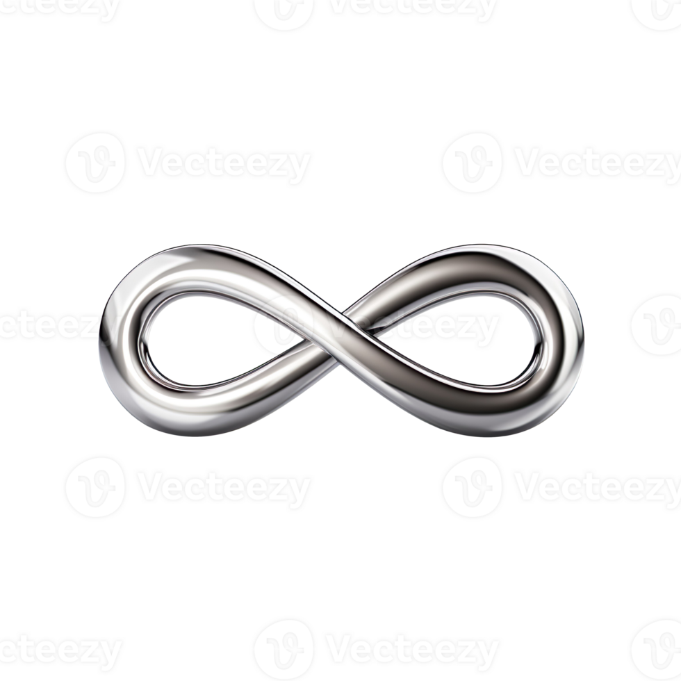 Illustration of infinity symbol isolated on transparent background png