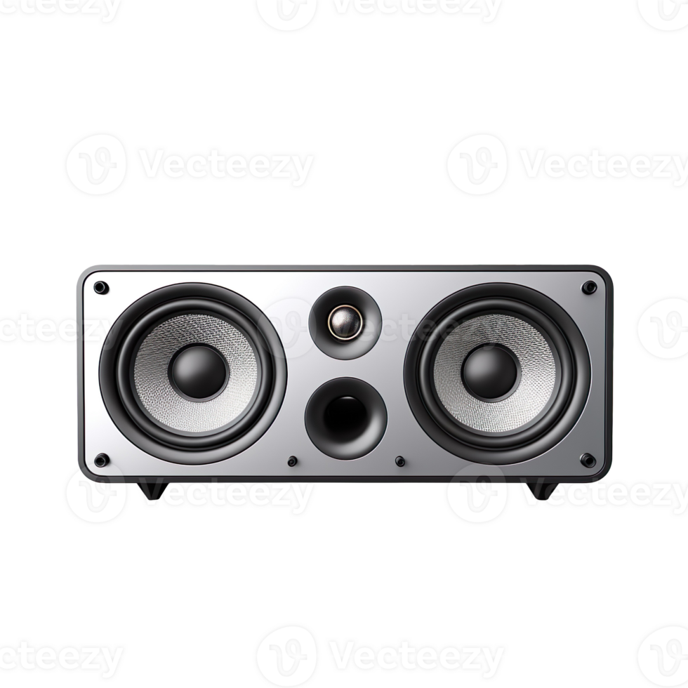 horizontal rectangular music speaker isolated on transparent background png