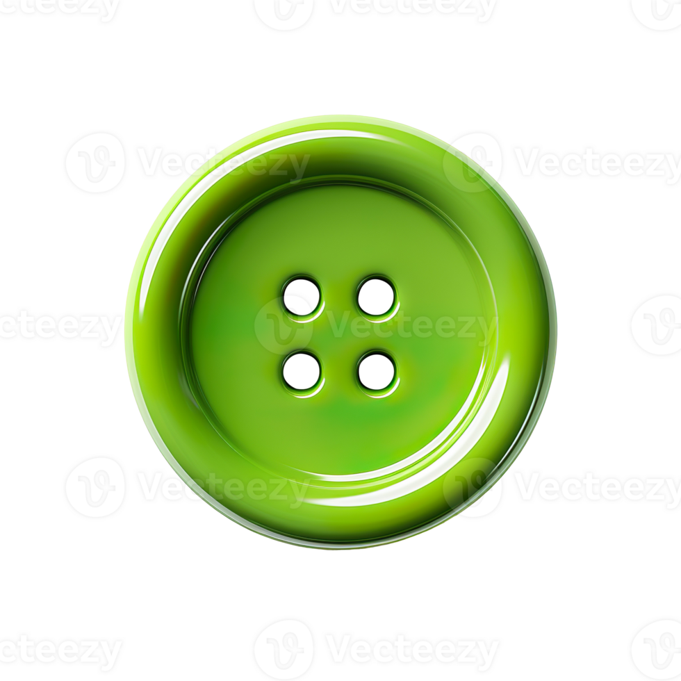 Green button isolated on transparent background png