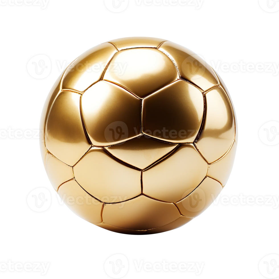 Golden ball isolated on transparent background png