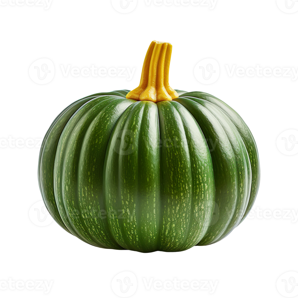 Green pumpkin isolated on transparent background png