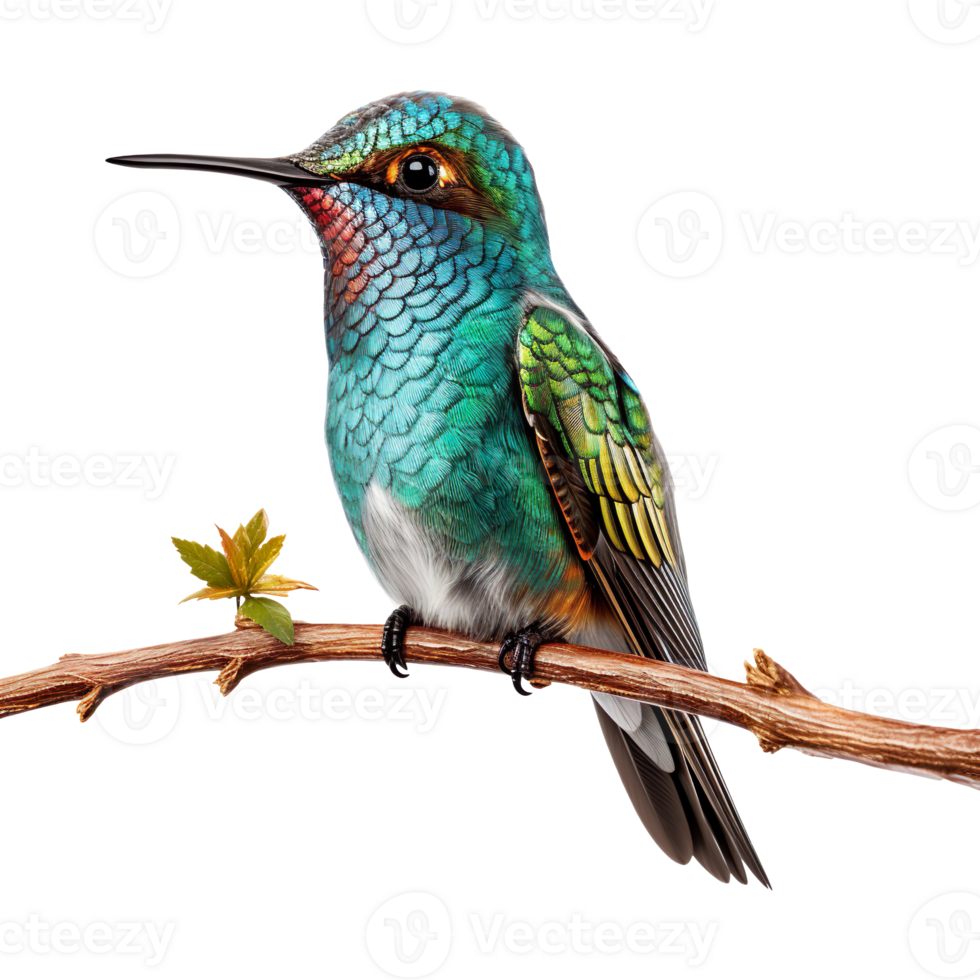 Hummingbird on Branch isolated on transparent background png
