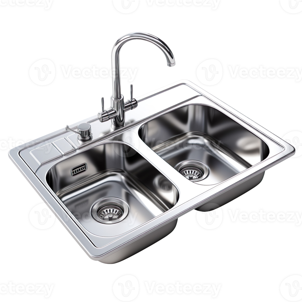 Kitchen sink isolated on transparent background png