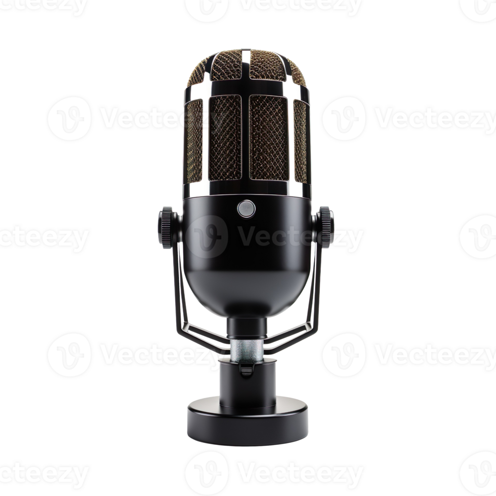 Podcast Microphone isolated on transparent background png
