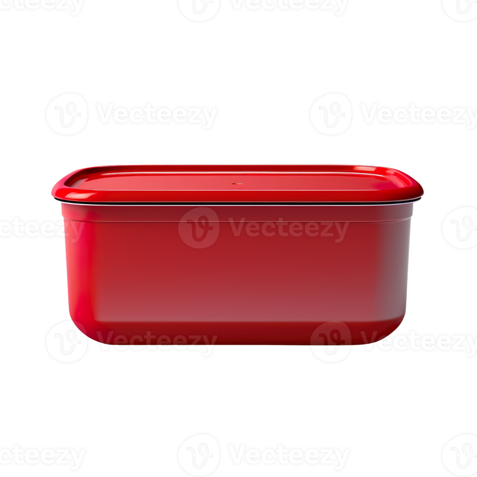 Red food container isolated on transparent background png