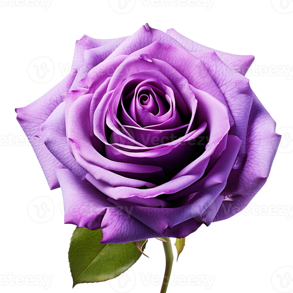 Purple rose flower isolated on transparent background png