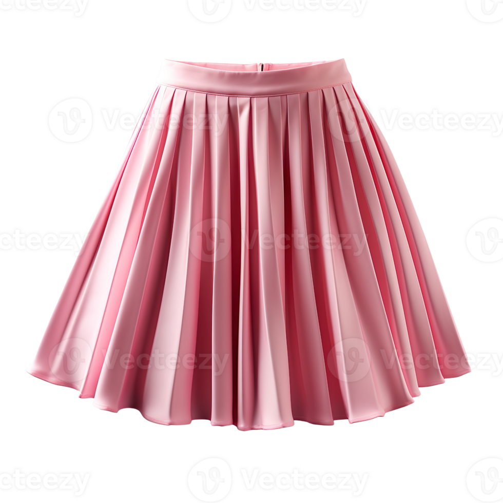 Pink pleated skirt isolated on transparent background png