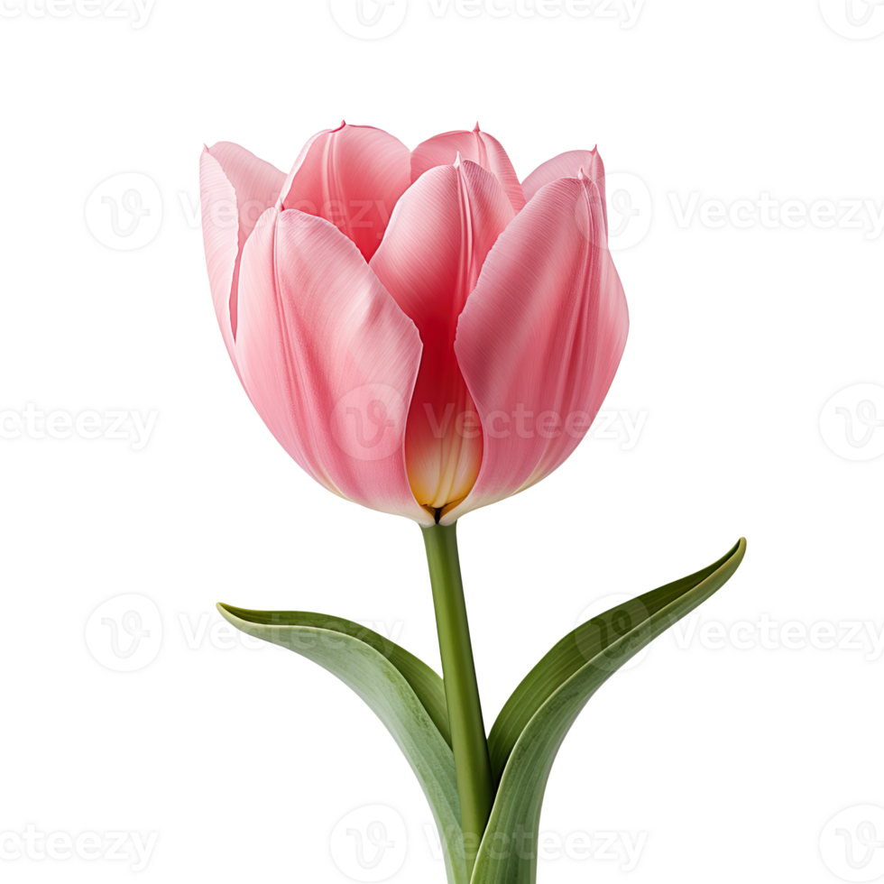 Pink tulip isolated on transparent background png