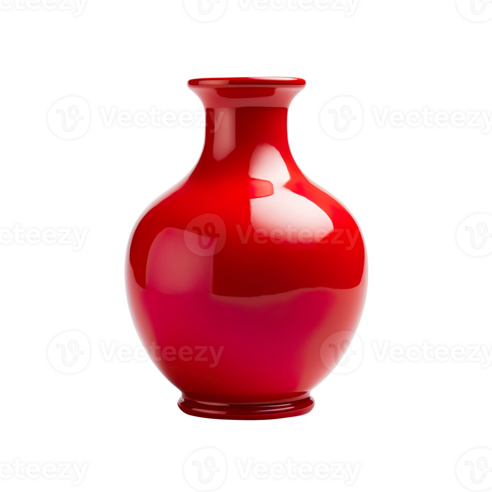 red vase isolated on transparent background png
