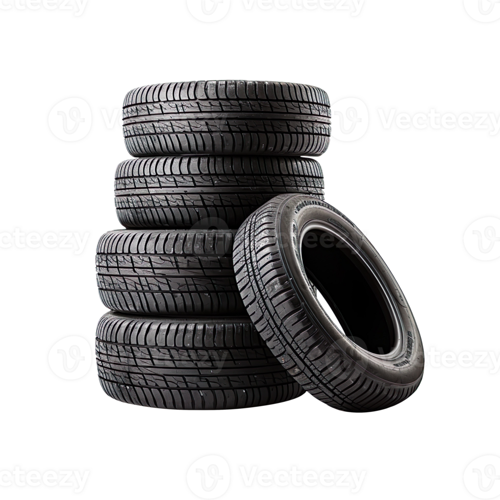 stack of tires isolated on transparent background png