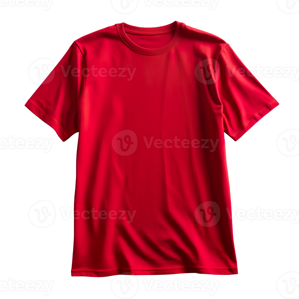 red t-shirt isolated on transparent background png
