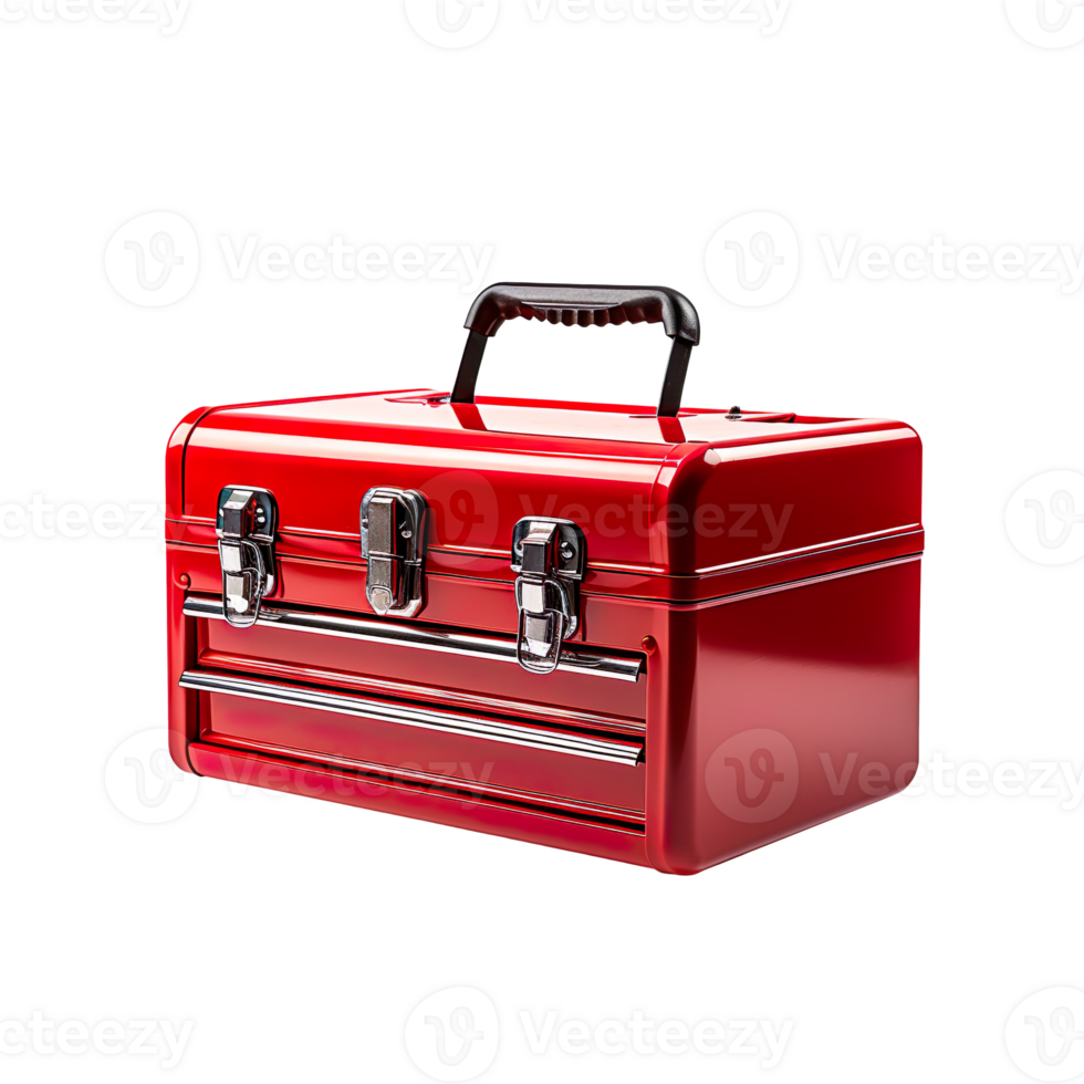 Red Toolbox isolated on transparent background png