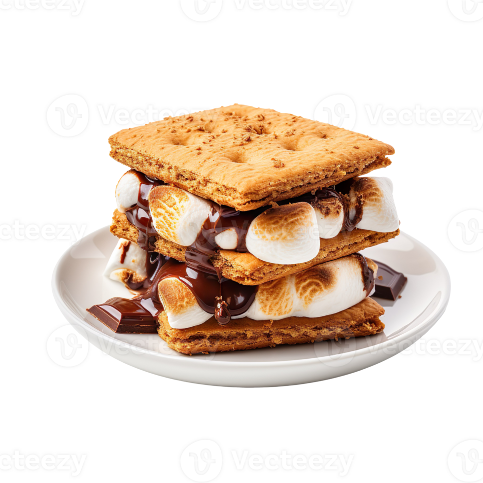 Smore On A Plate isolated on transparent background png