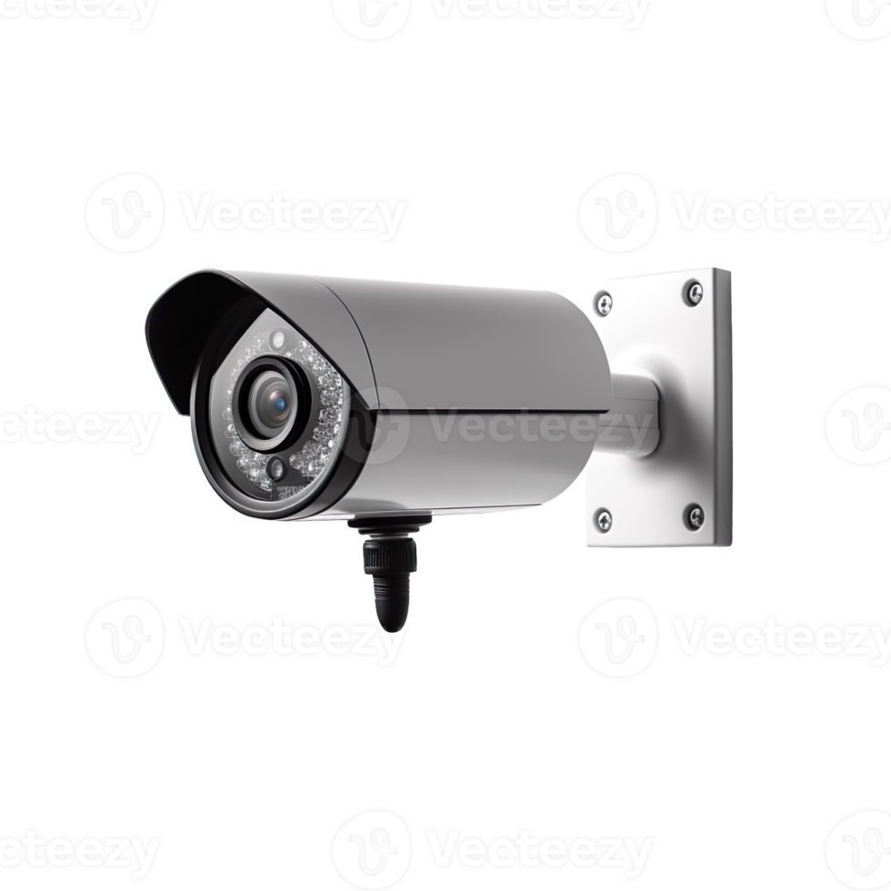 Wall Mount CCTV Security Camera isolated on transparent background png
