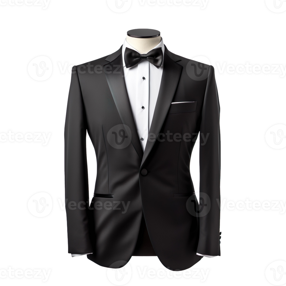Tuxedo suit mockup isolated on transparent background png