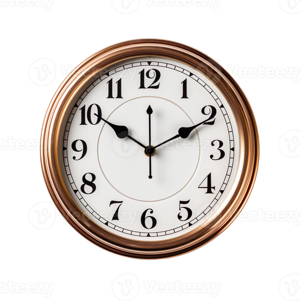 Wall clock isolated on transparent background png