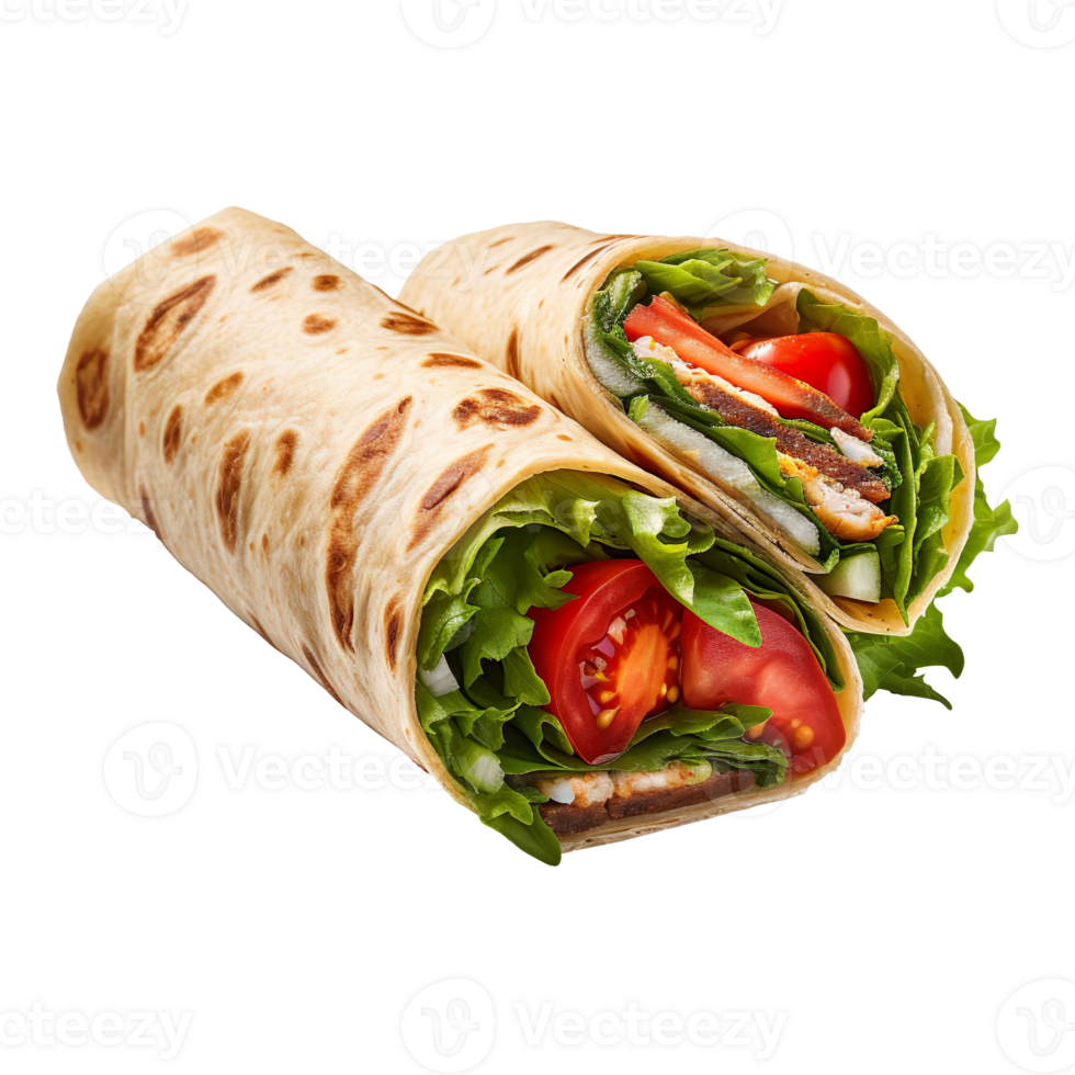 wrap sandwich isolated on transparent background png
