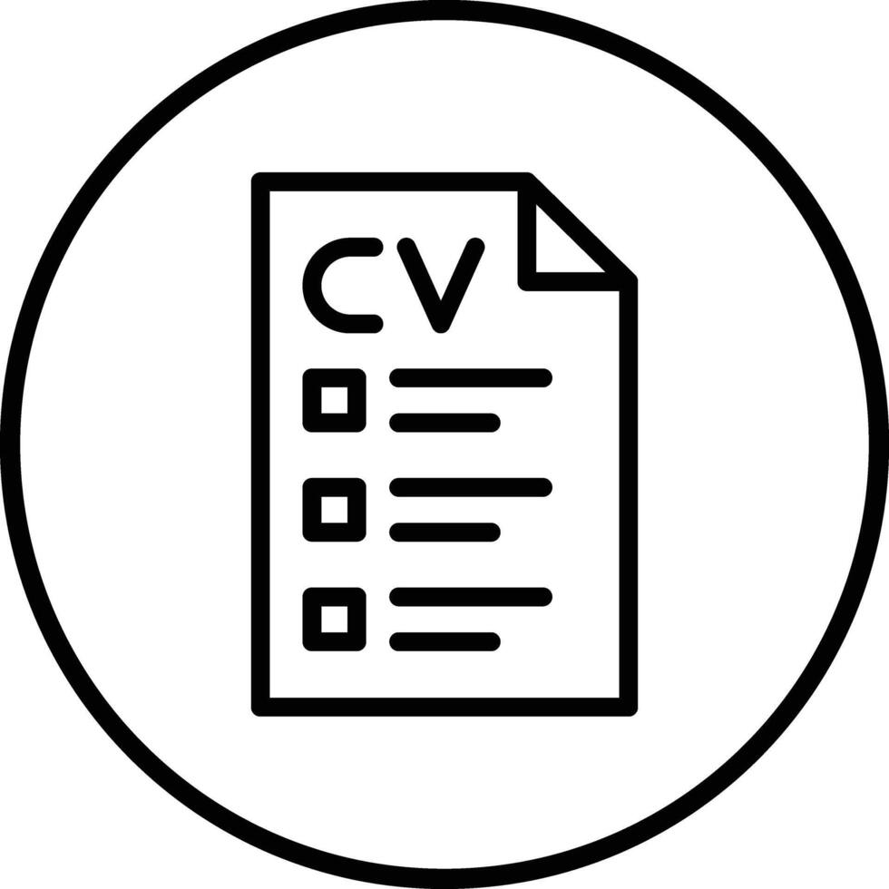 Cv Icon Design Illustration vector