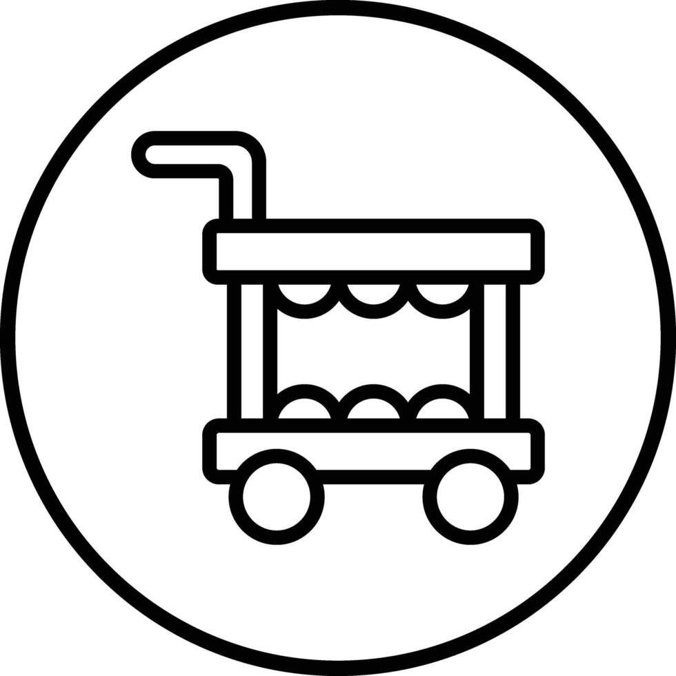 Food trolley Icon Design Illustration vector