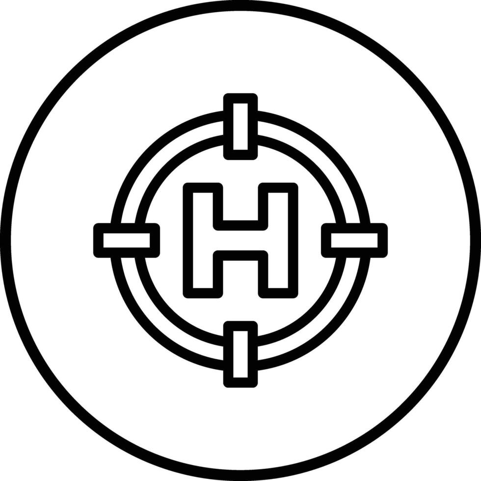 Helipad Icon Design Illustration vector