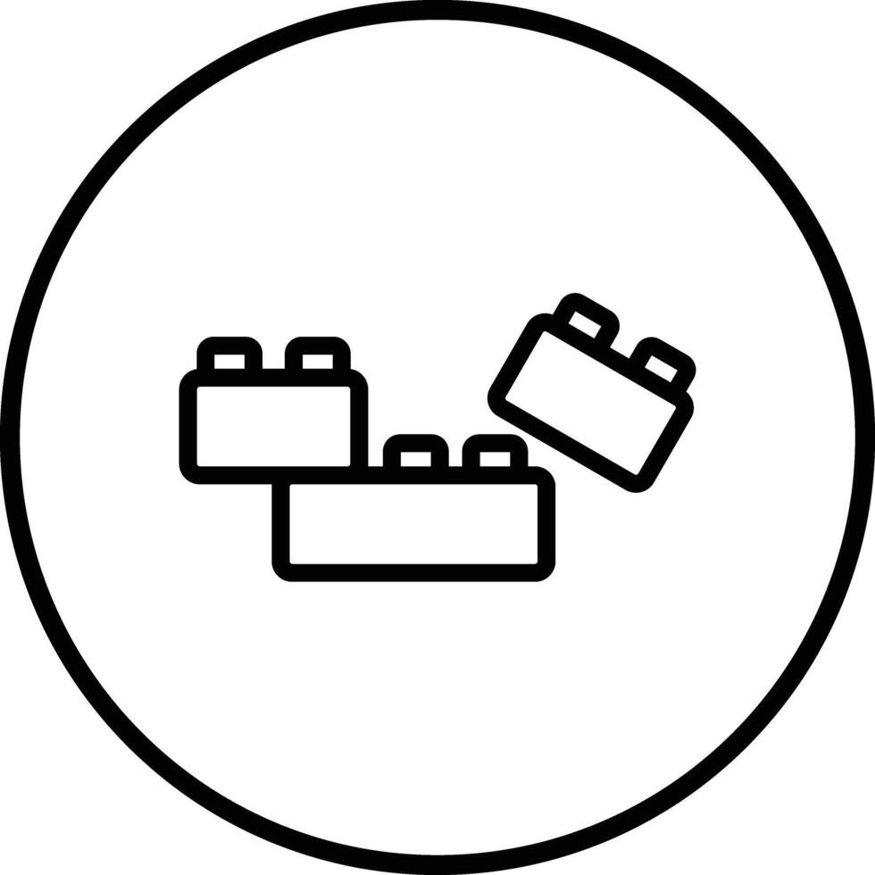 Plastic blocks Icon Design Illustration vector