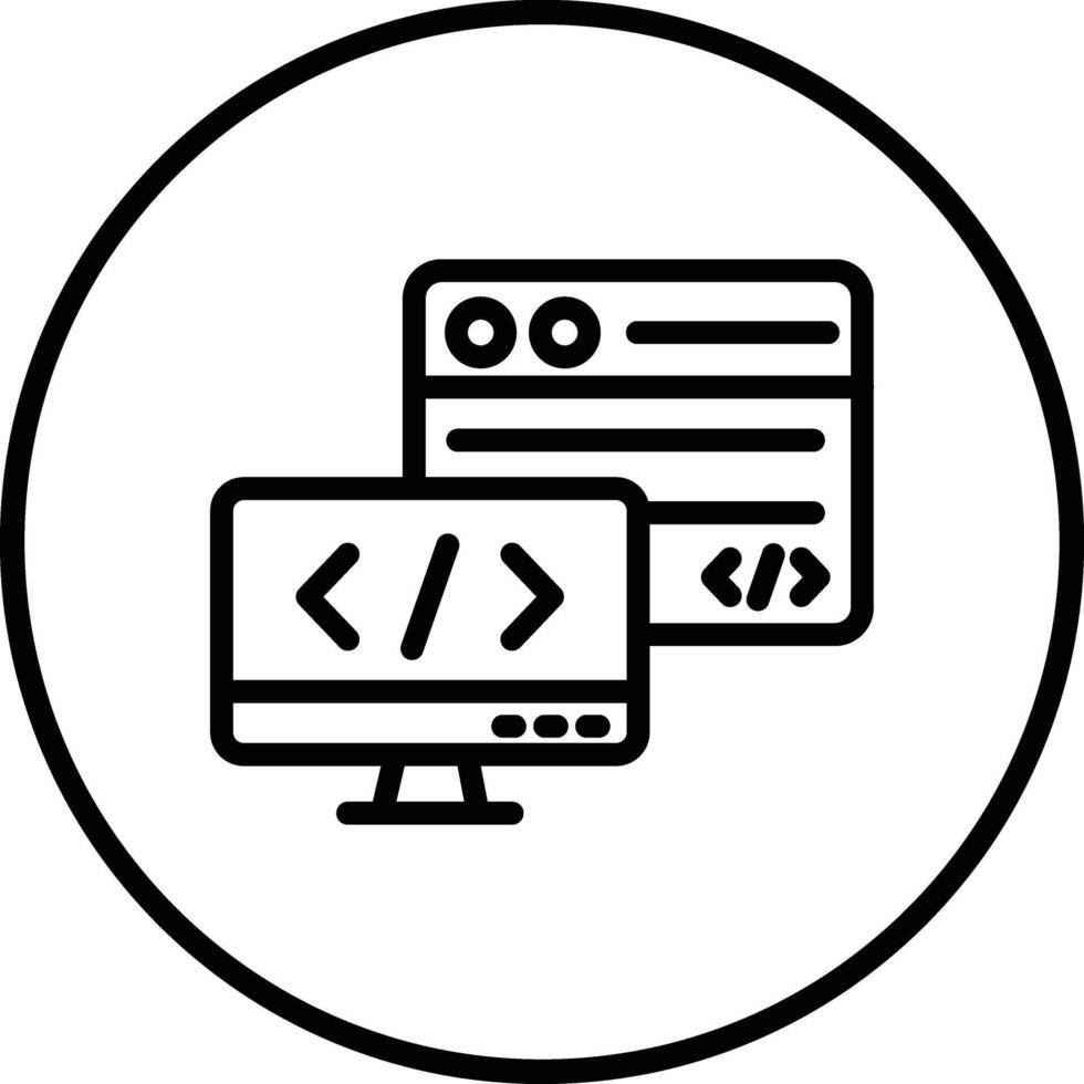 Backend Icon Design Illustration vector