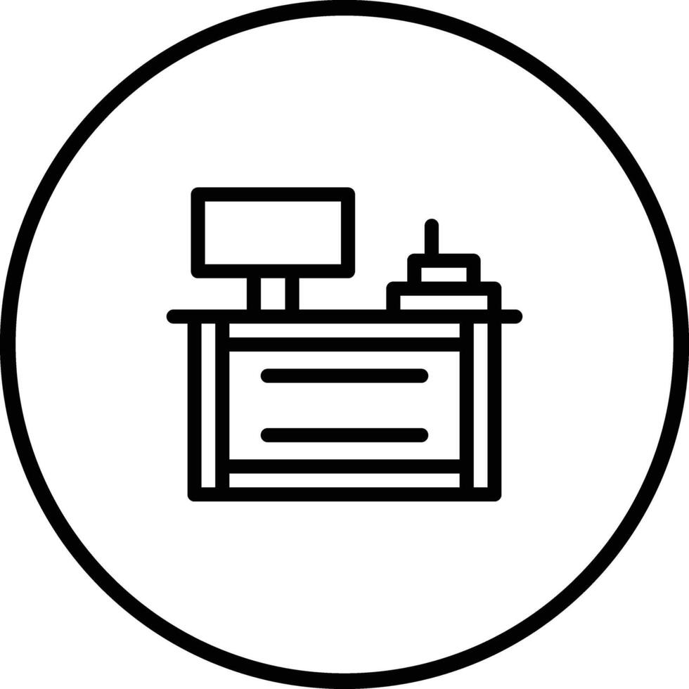 Cash Counter Icon Design Illustration vector