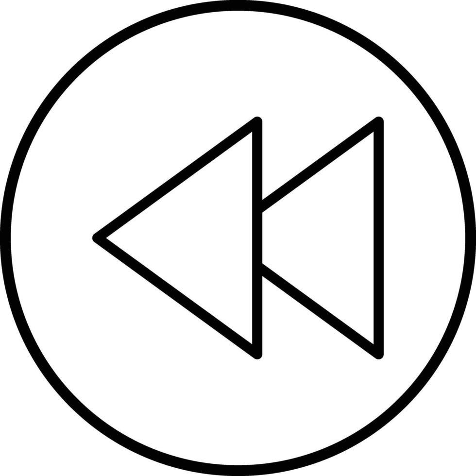 Backward Icon Design Illustration vector