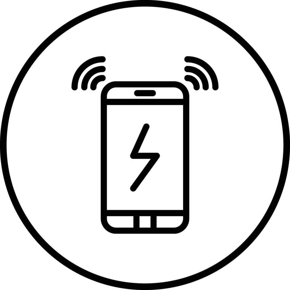 Wireless charging Icon Design Illustration vector