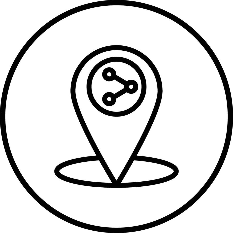 Share location Icon Design Illustration vector