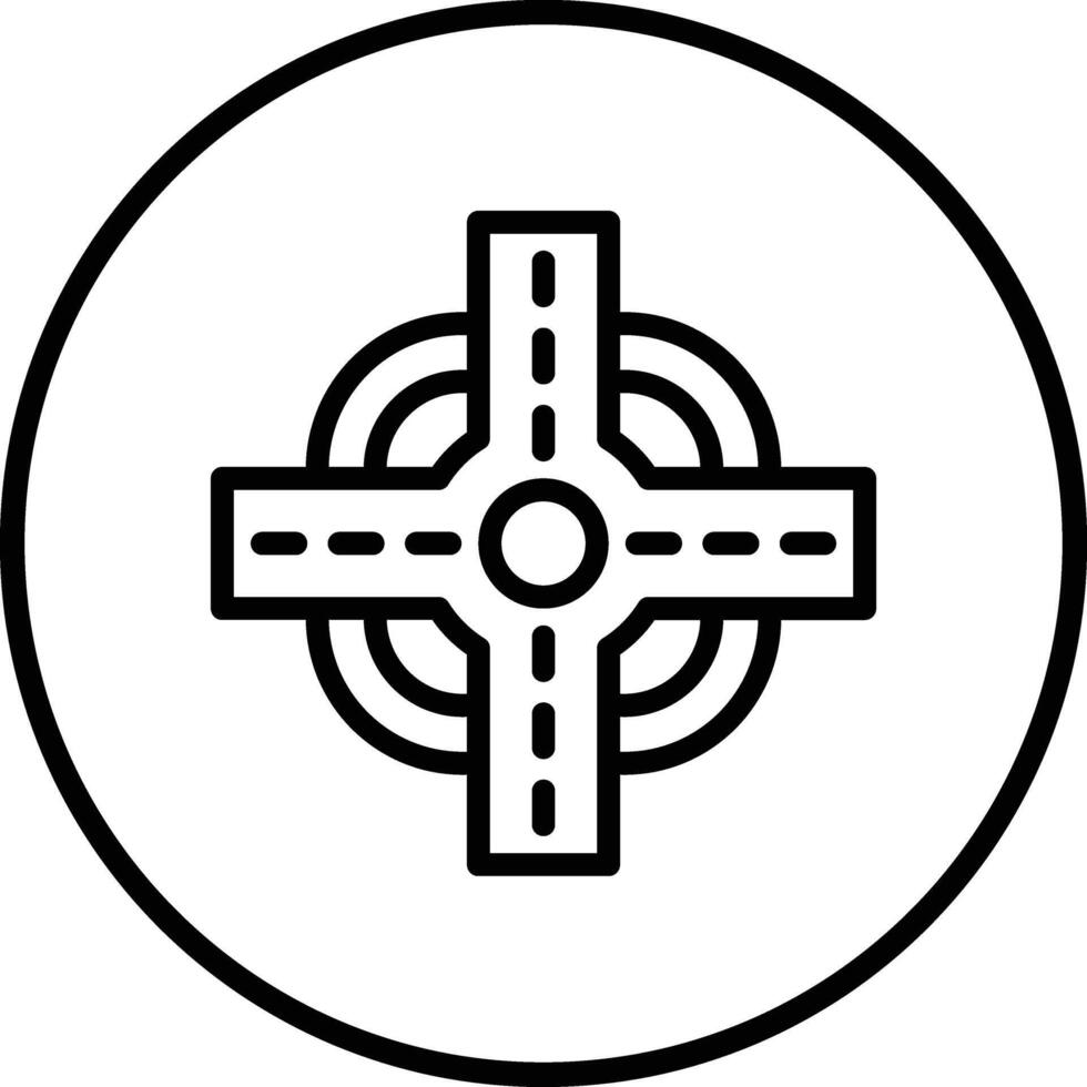 Road intersection Icon Design Illustration vector
