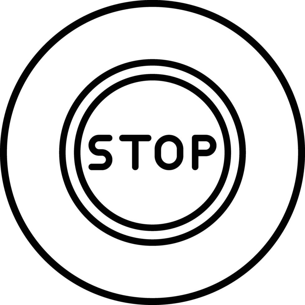 Stop Icon Design Illustration vector