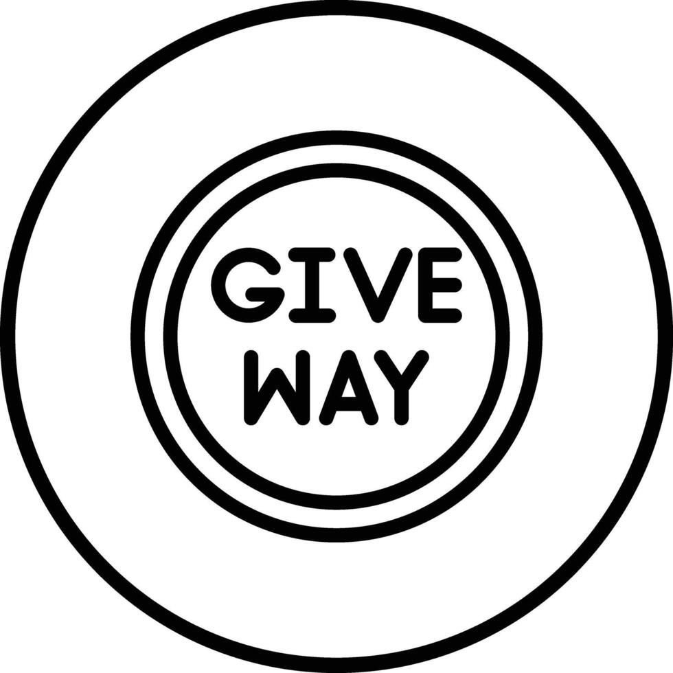 Give way Icon Design Illustration vector