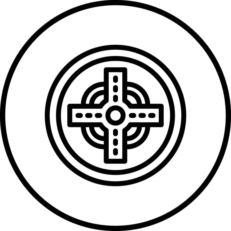 Road intersection Icon Design Illustration vector