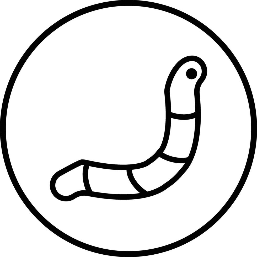 Worm Icon Design Illustration vector