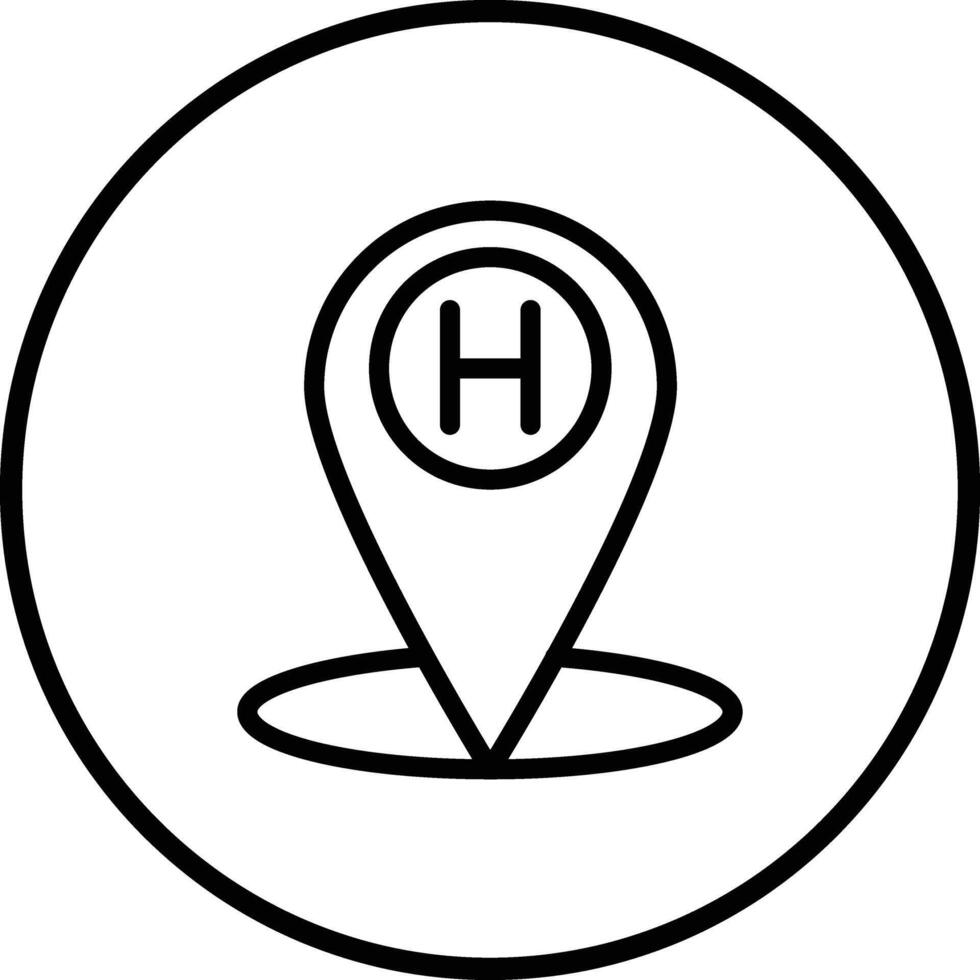 Hotel pin Icon Design Illustration vector