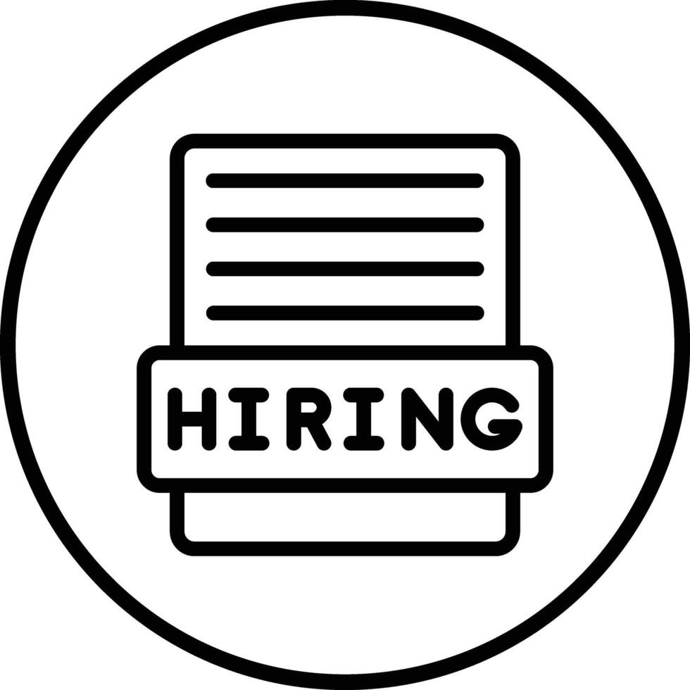 Hiring Icon Design Illustration vector